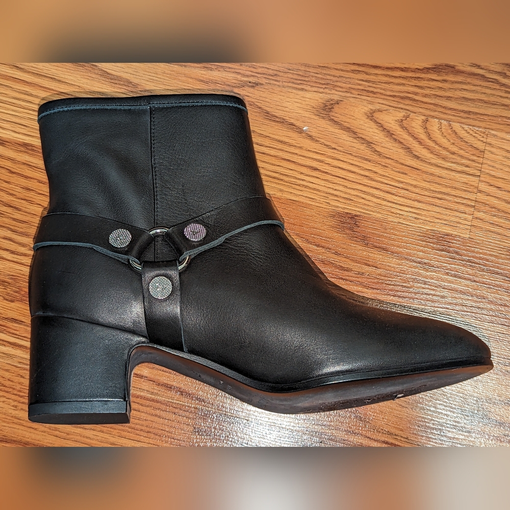 ZADIG & VOLTAIRE Leather Block Heel Ankle Boots - Picture 7 of 9